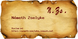 Németh Zselyke névjegykártya